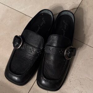 Free  People Black Leather Loafers
